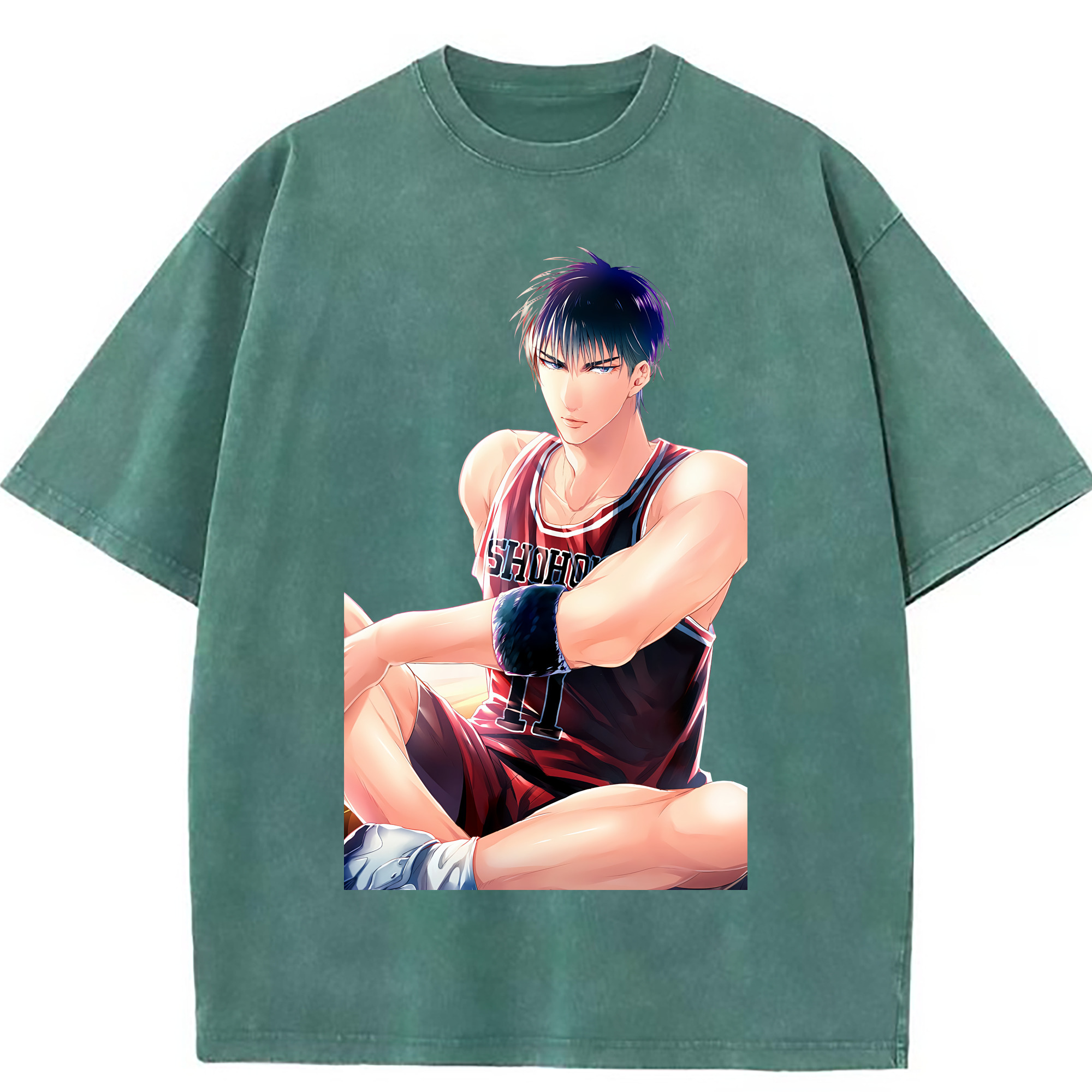 （画像用） SLAM DUNK／スラムダンク 綿100% ヴィンテージ風 半袖Tシャツ（フロントプリント）